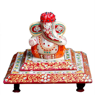 marble-double-chowki-ganesh