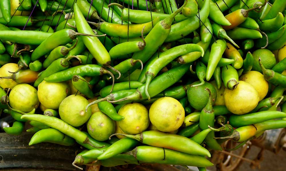 रास्ते में पड़े नीबू-मिर्ची